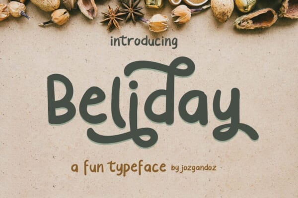 Beliday a Fun Type Face
